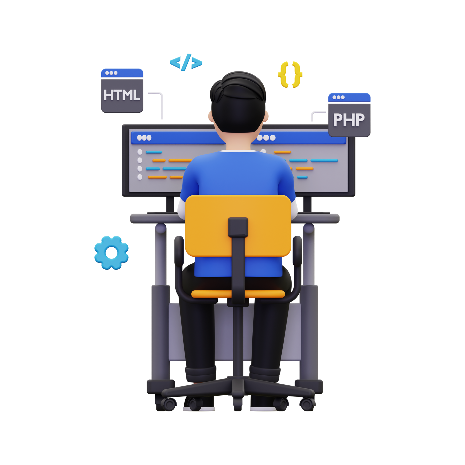 Web development illustration